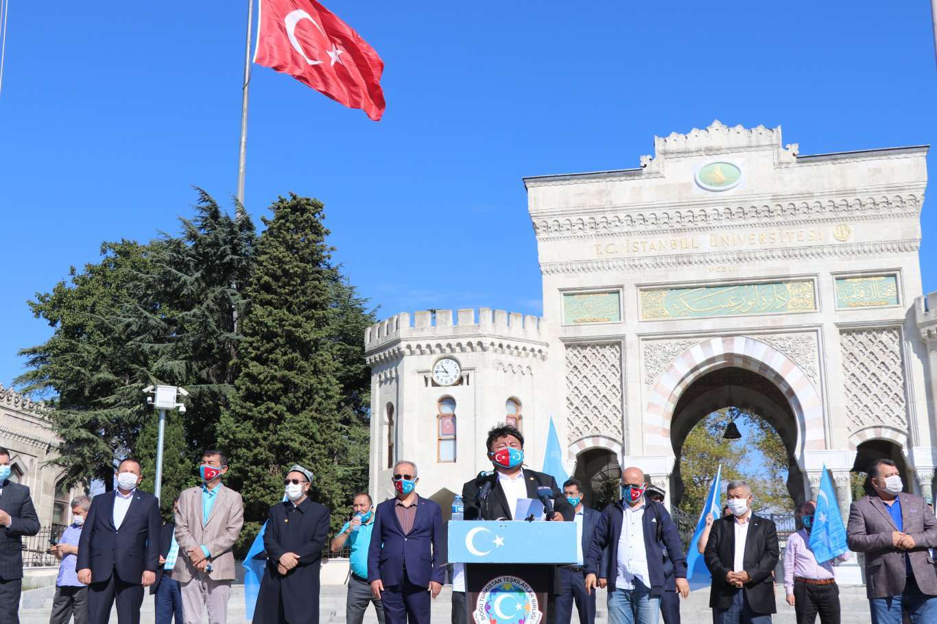 A protest held in Istanbul on the 71st anniversary of East Turkestan occupation by China
